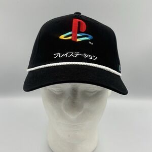 PlayStation Retro Style Black Golf Snapback Hat - One Size -‎ NWT -